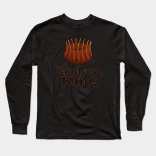 Carnivore King Meat Crown t-shirt and apparel Long Sleeve T-Shirt